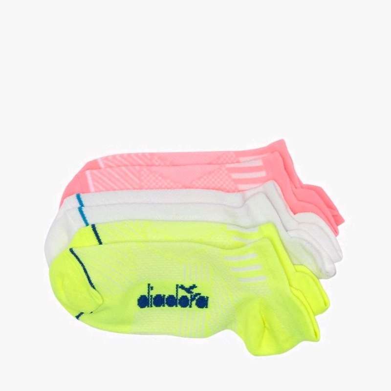 Jual Kaos Kaki Diadora WN Ru Multicolor Unisex Running Socks isi 3