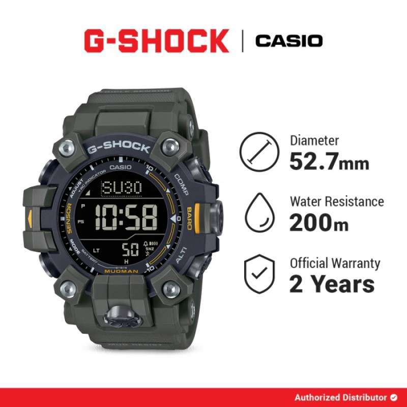 Promo G shock Jam Tangan Pria Gw 9500 3dr Mudman Original Digital Green Diskon 24 Di Seller G shock Official Store Cideng Kota Jakarta Pusat Blibli