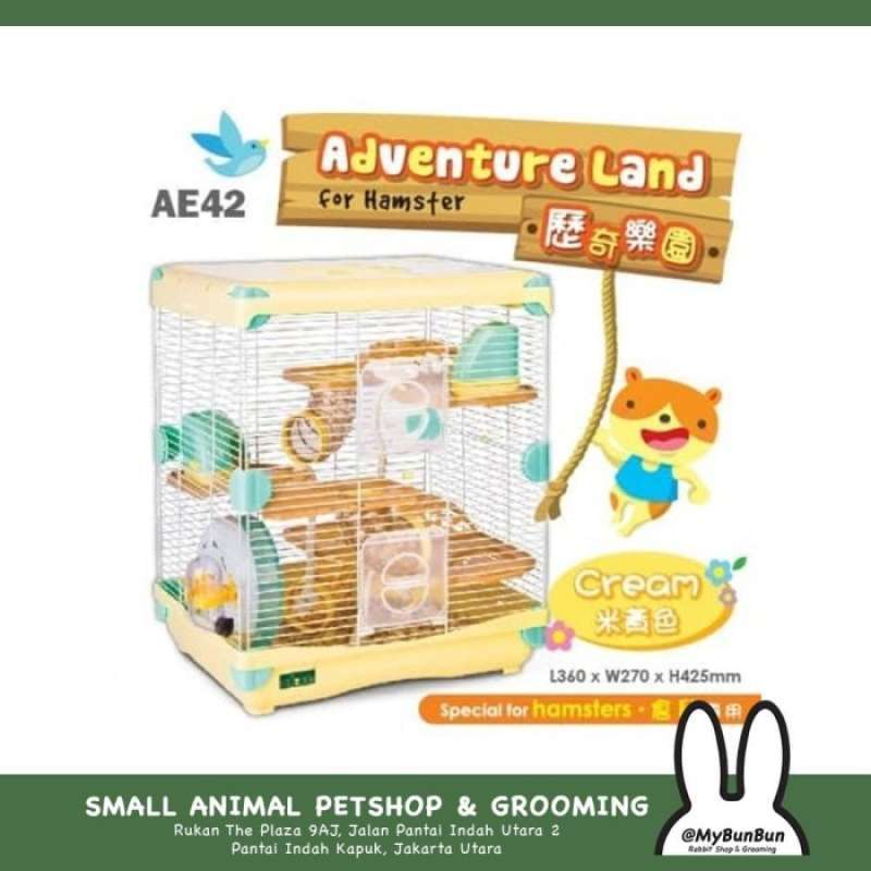 Promo AE42 ALICE ADVENTURE LAND 2DECK CREAM HAMSTER CAGE