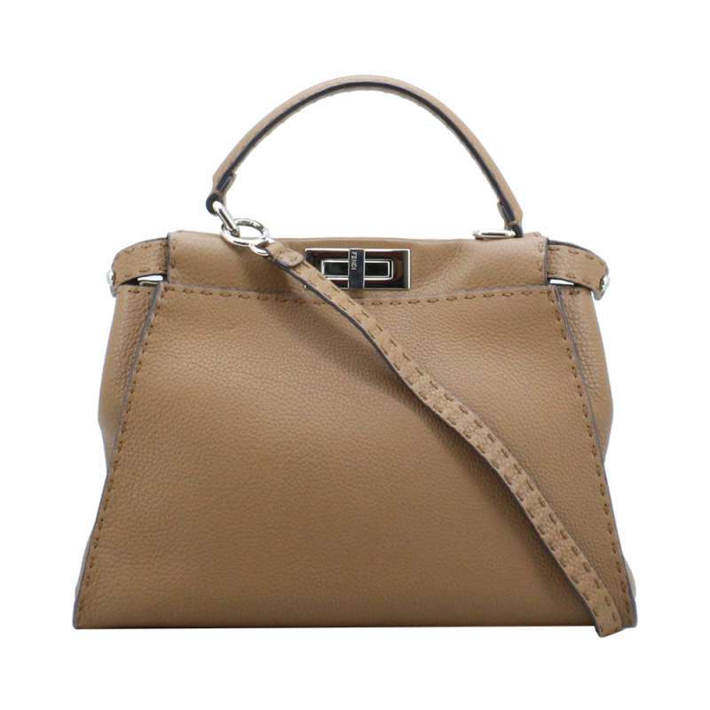 Jual Preloved Fendi Peekaboo Outer Stitch Selleria Brown Reguler
