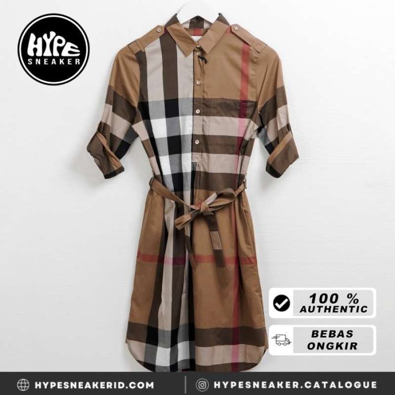 Dress BURBERRY CAMEL TIE WAIST DRESS 100 ORIGINAL