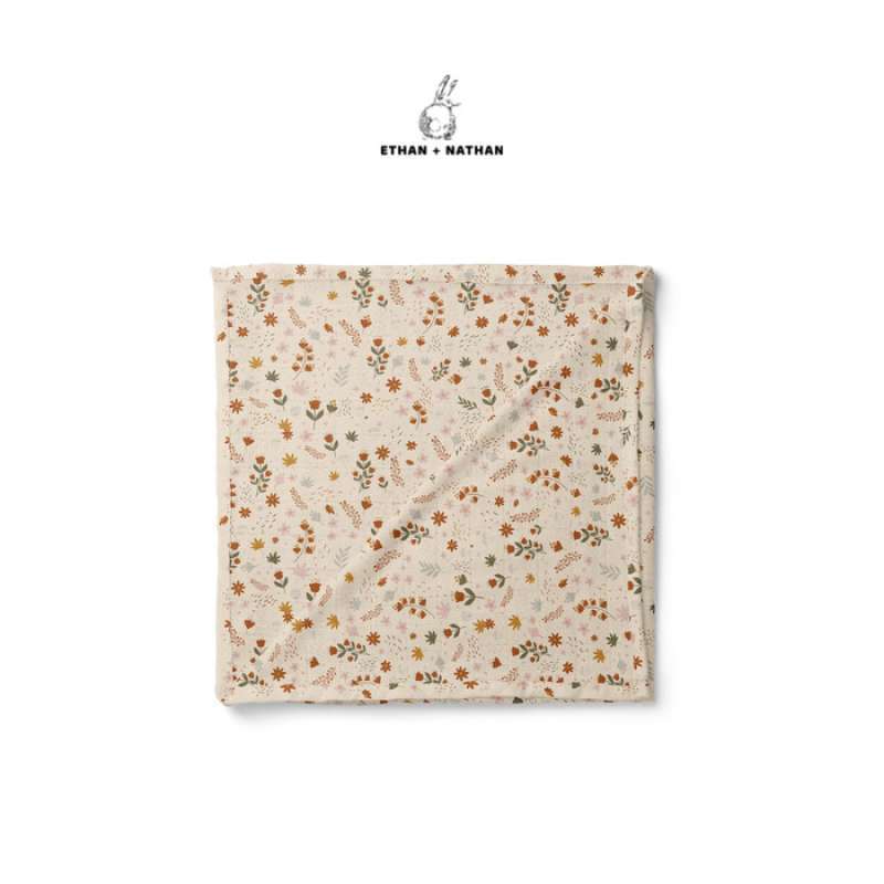 Ethan Nathan Baby Muslin Swaddle Bedong Bayi Selimut Bayi Meadow Floral