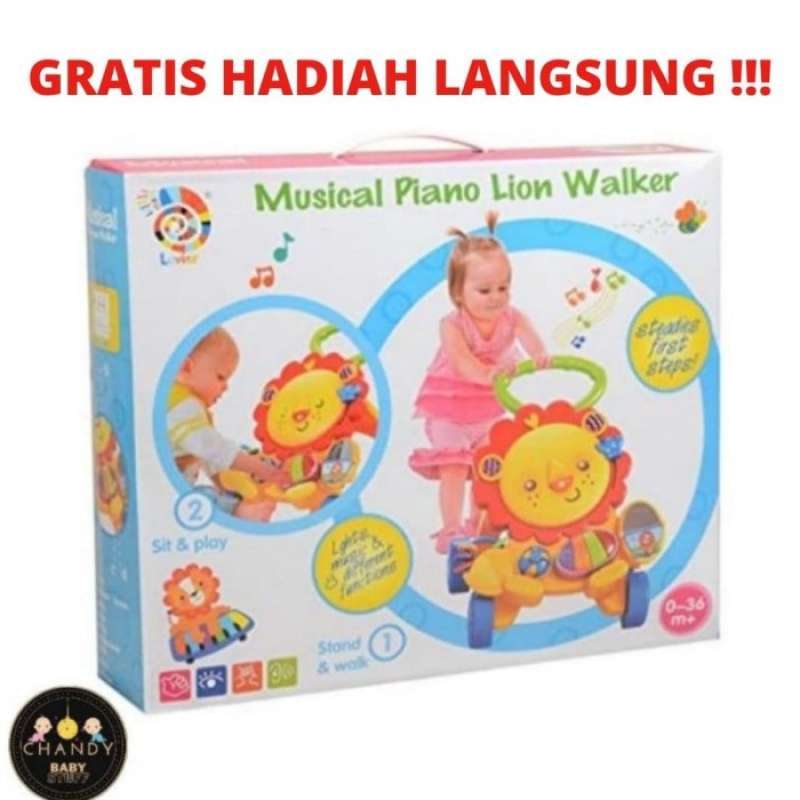 Musical piano top lion walker