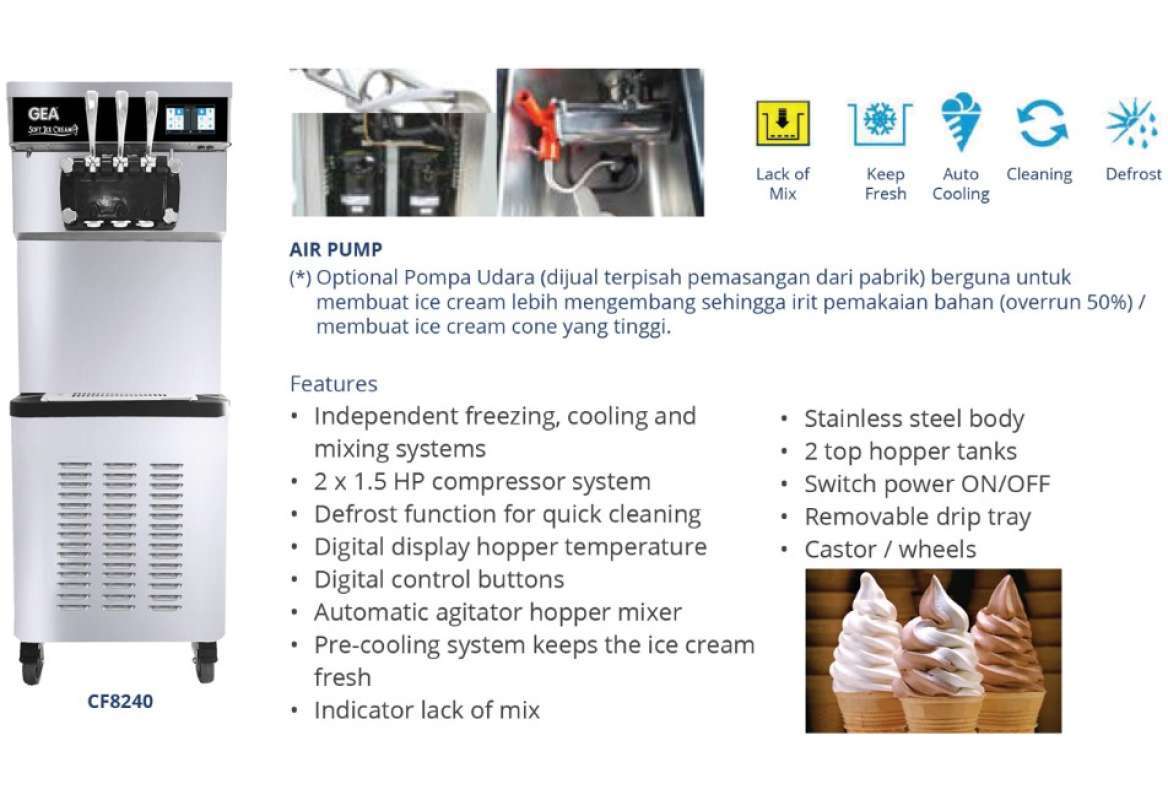 Gea soft 2025 ice cream machine