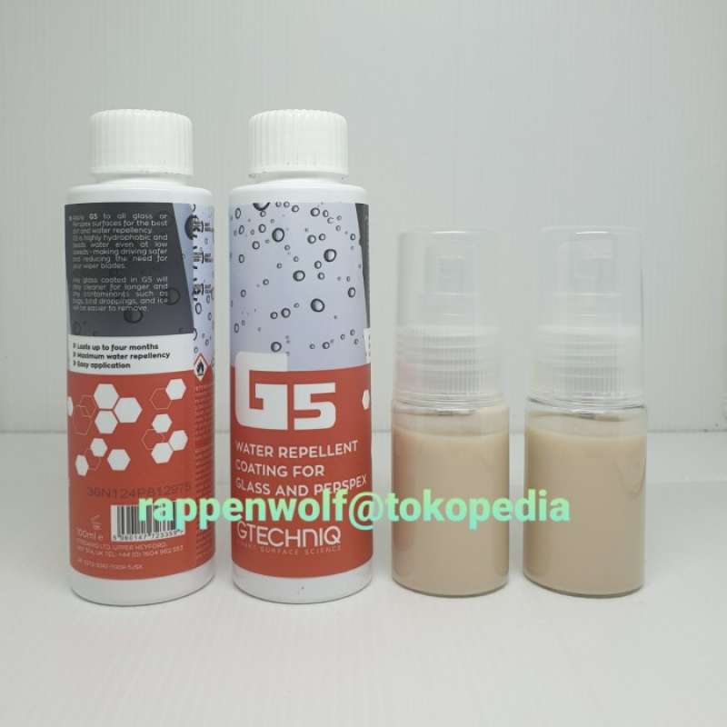 G5 Water Repellent Coating for Glass and Perspex