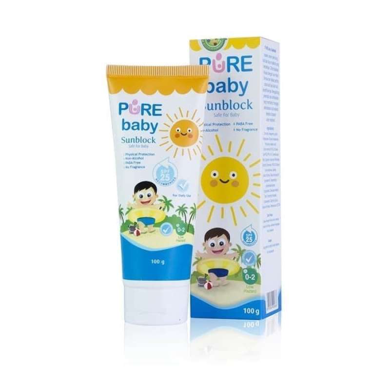 Jual Pure Baby Sunblock Krim Perlindungan Matahari 100 gr di