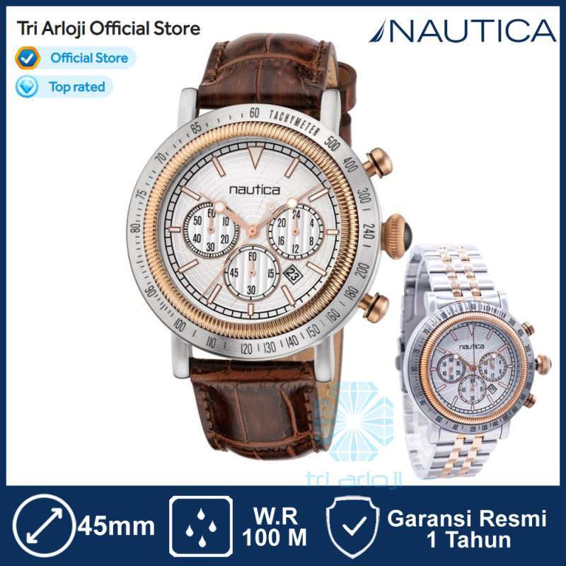 Promo Nautica Napspf204 Jam Tangan Pria Analog Brown Leather Stainless Steel Diskon 33 Di Seller Tri Arloji Official Store Senen Kota Jakarta Pusat Blibli