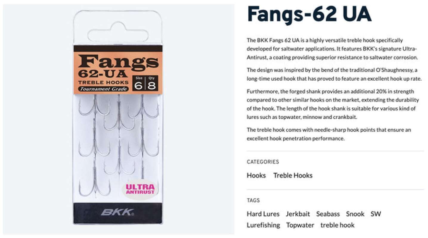 Fangs-62 UA - BKK Hooks