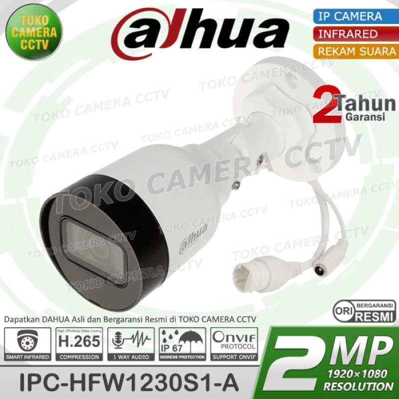 Jual IP CAMERA 2MP AUDIO DAHUA IPC HFW1230S1 A S5 IP KAMERA CCTV