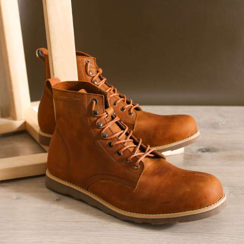 sepatu boot kulit asli sepatu pria sepatu touring sepatu pdh pdl sepatu caterpillar style jaguar