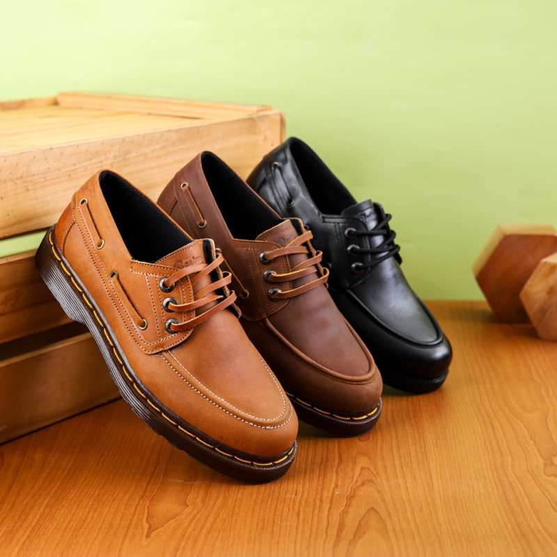 Promo sepatu kulit asli pria sepatu pantofel pria sepatu kuliah