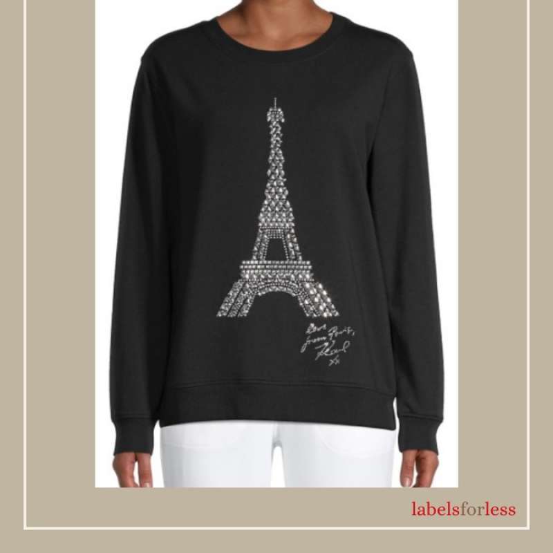Karl lagerfeld top eiffel tower sweatshirt