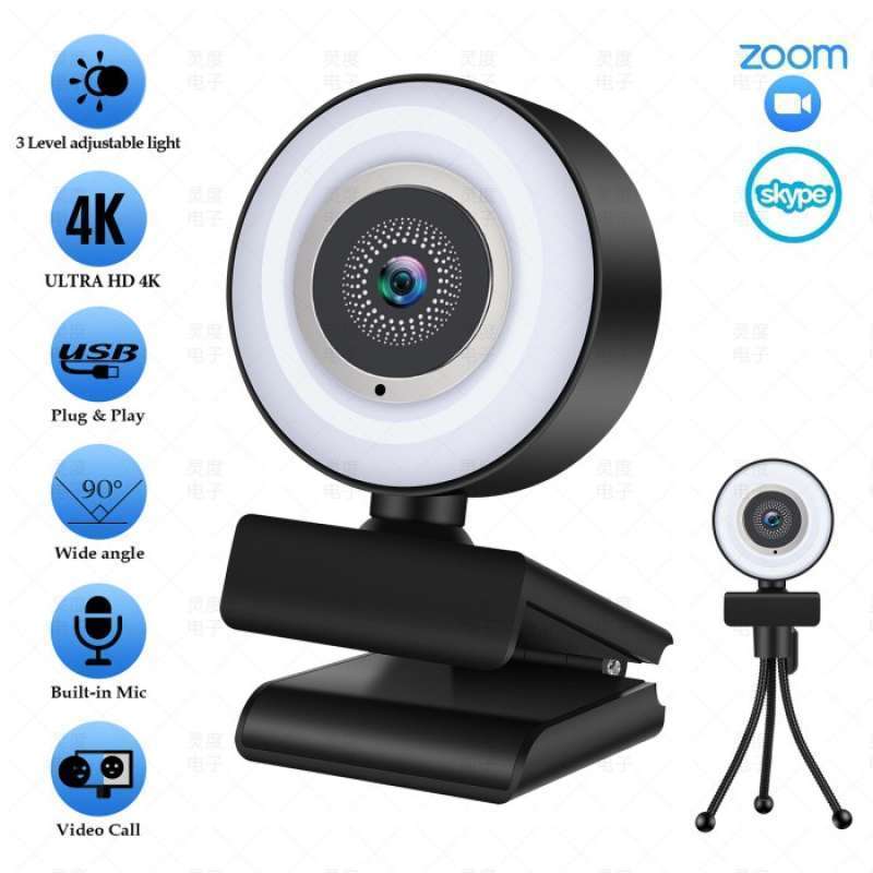 Remote Control Wireless Webcam For Skype Refurbished] C20PTZ 4K