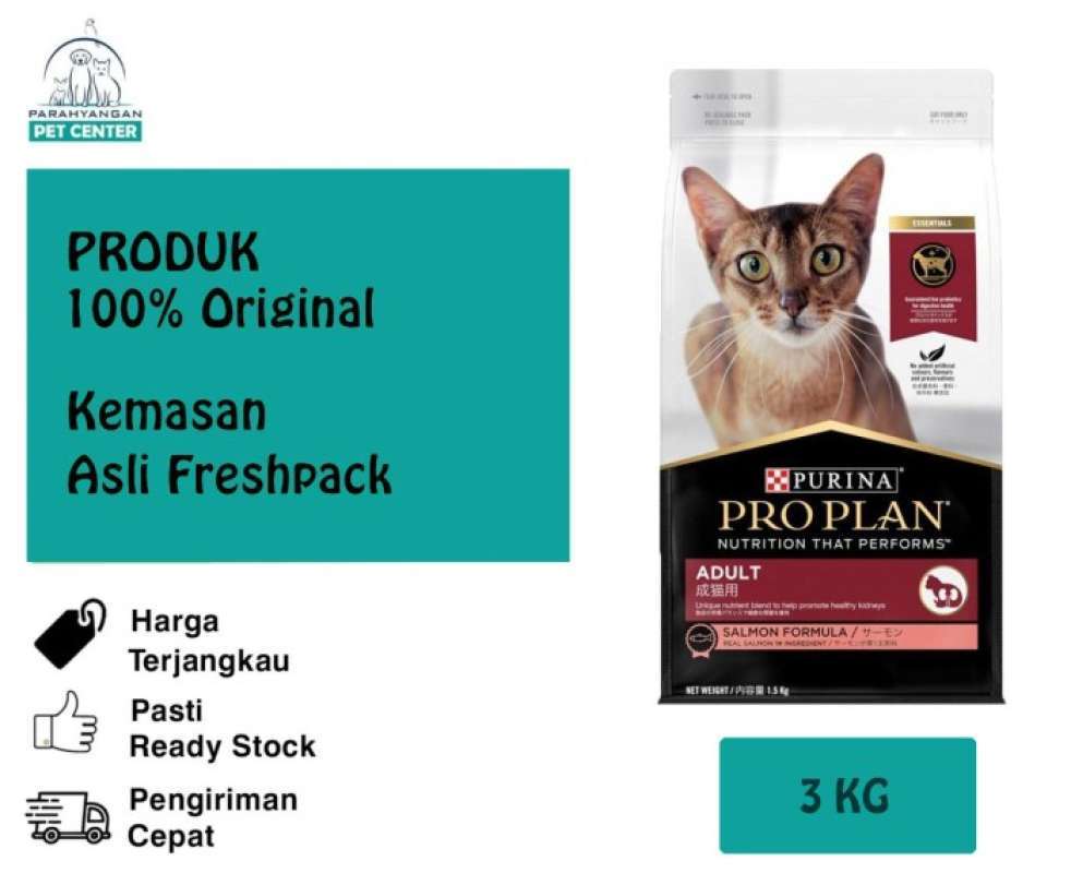 Jual Pro Plan Proplan Adult Cat Salmon Formula 3kg Promo Di Seller Toko Imang Tugu Selatan Kota Jakarta Utara Blibli