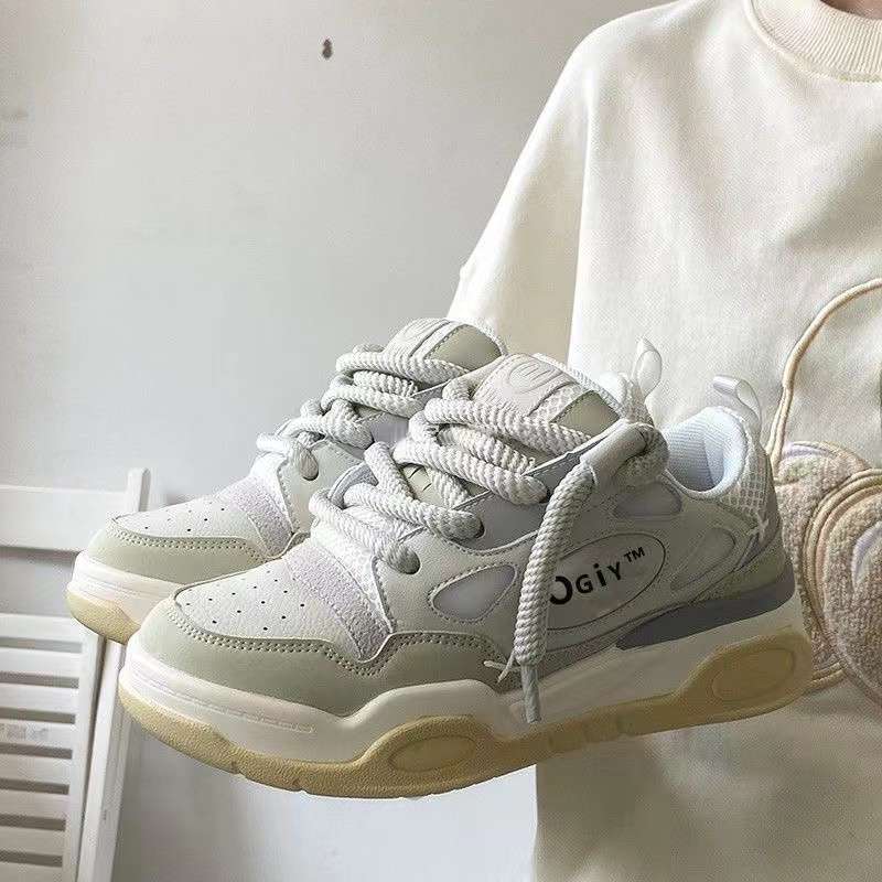 Promo SEVEN DAY SEPATU SNEAKERS ROTI TALI RAMI BESAR KOREA STYLE
