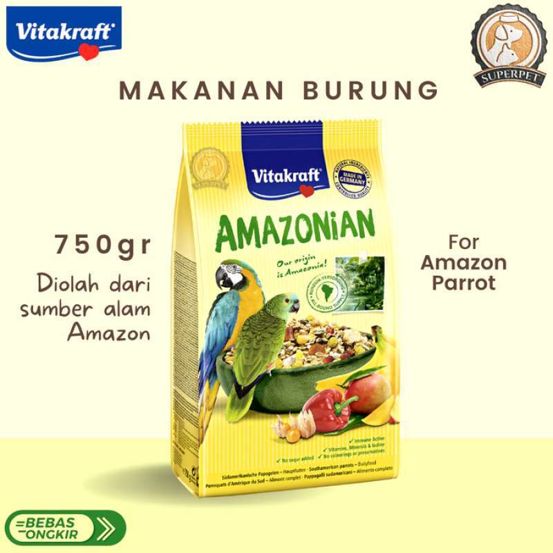 Jual Vitakraft Amazonian 750 Gr Makanan Untuk Parrot Yg Berasal Dr Amazon Di Seller Toko Imang Tugu Selatan Kota Jakarta Utara Blibli