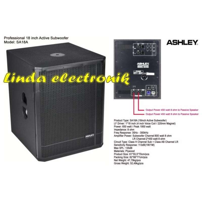 Subwoofer discount ashley 18