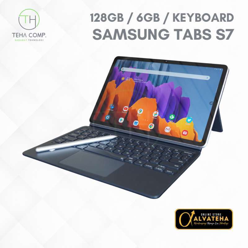 Jual Tablet Samsung Tabs S7 Bekas Normal Plus Keyboard Cover 128gb