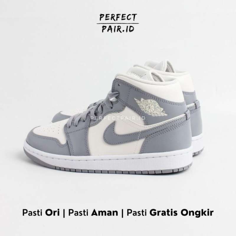 Jual Air Jordan Mid Stealth Grey 100% Original Bnib 40 Di