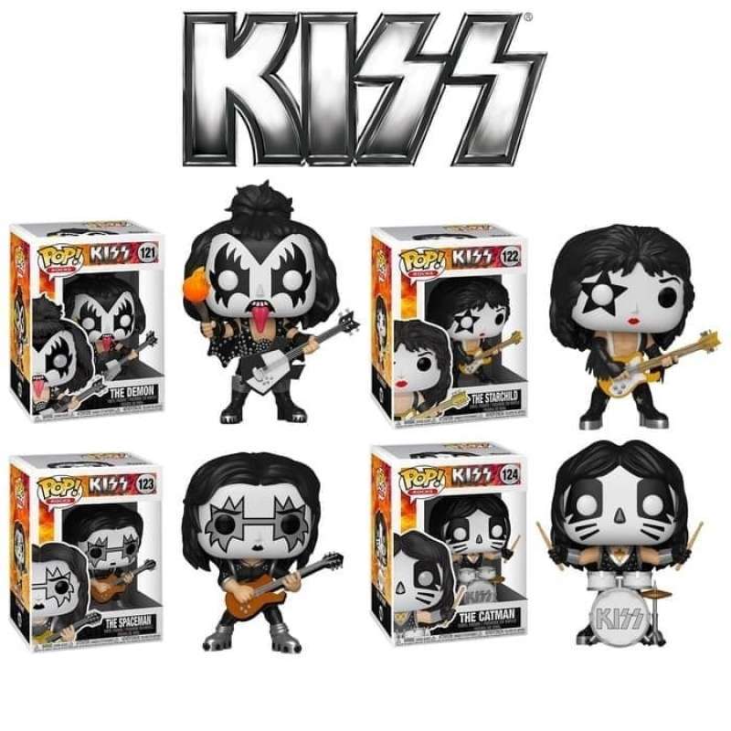 Promo FUNKO POP SET PROMOTION ROCKS MUSIC THE KISS 4 ITEMS