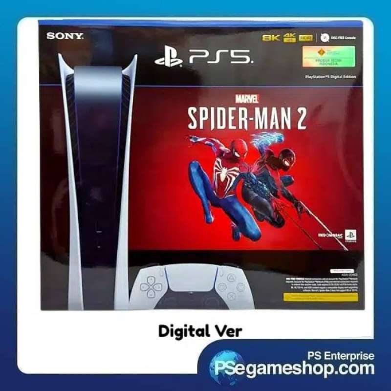 Promo PS5 Console Digital Edition Bundle SpiderMan 2 / Spider Man 2 Diskon  11% di Seller PSEGAMESHOP Official Store - PSEGAMESHOP - Kota Jakarta Utara