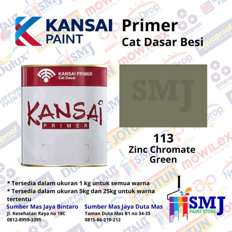 Promo Cat Anti Karat Meni Besi KANSAI ZINC CHROMATE 113 Green