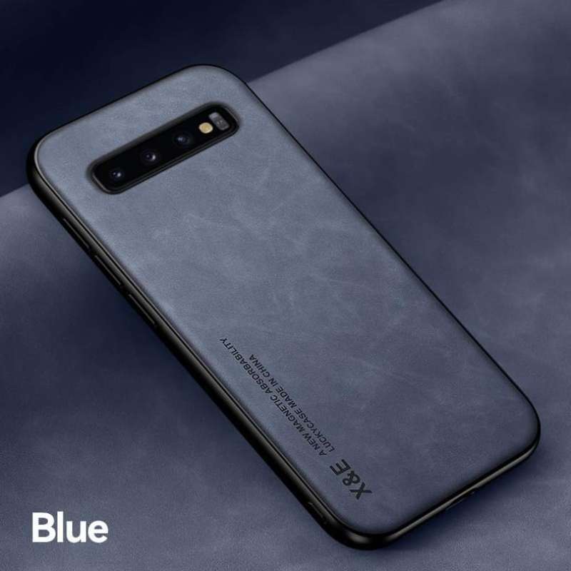 Case Samsung Galaxy S10 Plus Luxury Leather Cover Silky Feel Casing