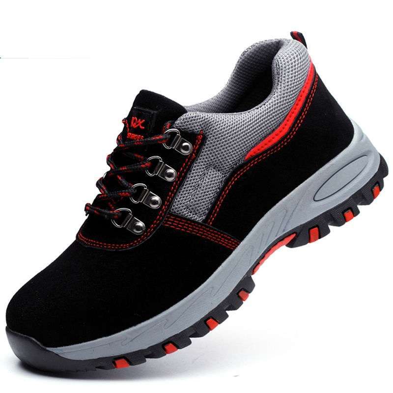 Profesional Kulit Asli Sepatu Safety Boots Pria Safety Ujung Besi Kerja  Sneaker Proyek Shoes Olahraga Cowok Outdoor 066
