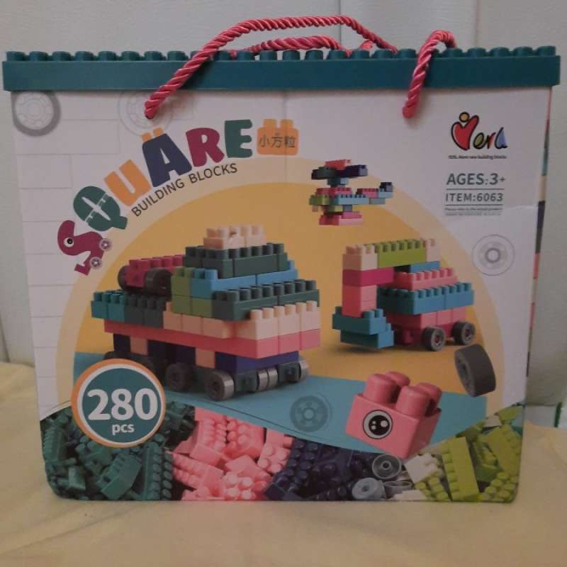Promo Square Building Blocks isi 280 pcs Diskon 17 di Seller