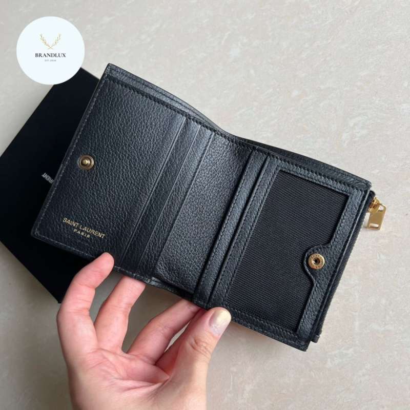 稀少 エディ期 初期 サンローラン パリ スタッズ カードケース 黒銀①