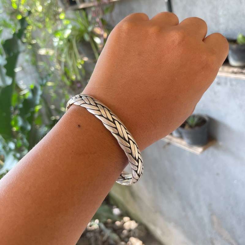 Gelang bangle silver hot sale