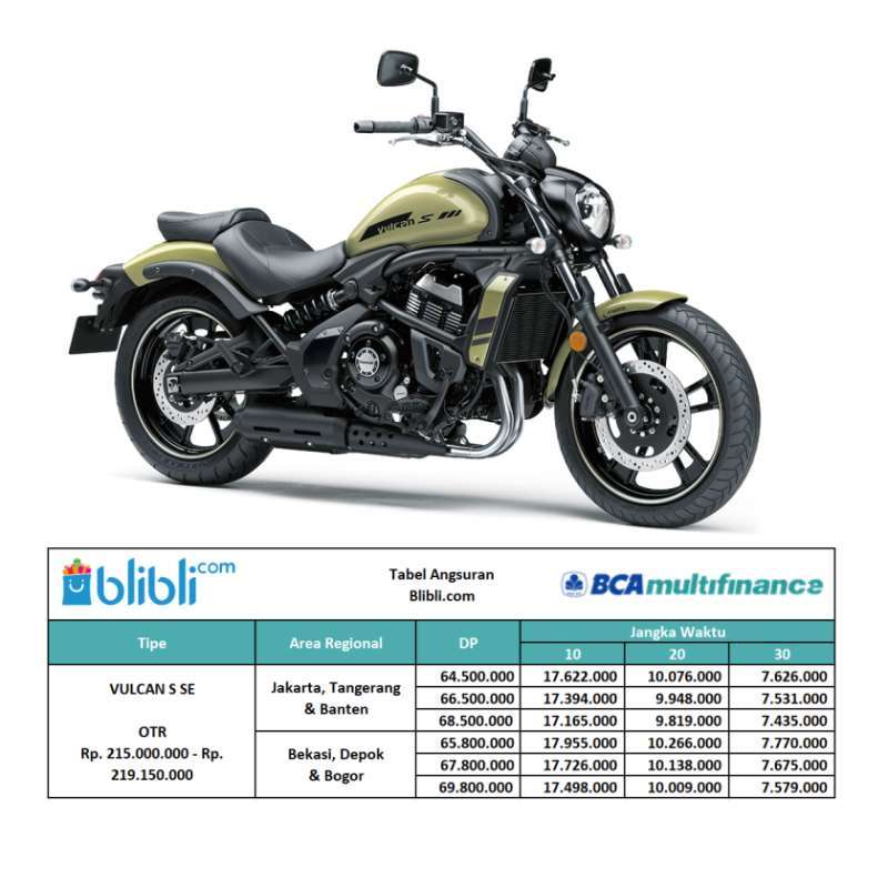 Jual BCA Multifinance DP Kawasaki Vulcan S SE Sepeda Motor