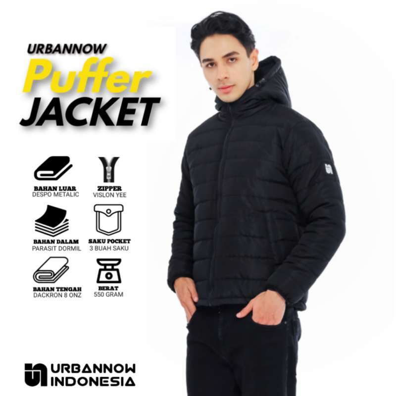 GST Urbannow Puffer Jacket Gelembung Musim Dingin Tebal Winter Coat  Windbreaker Gunung Outdoor Pria Wanita Windproof Waterproof