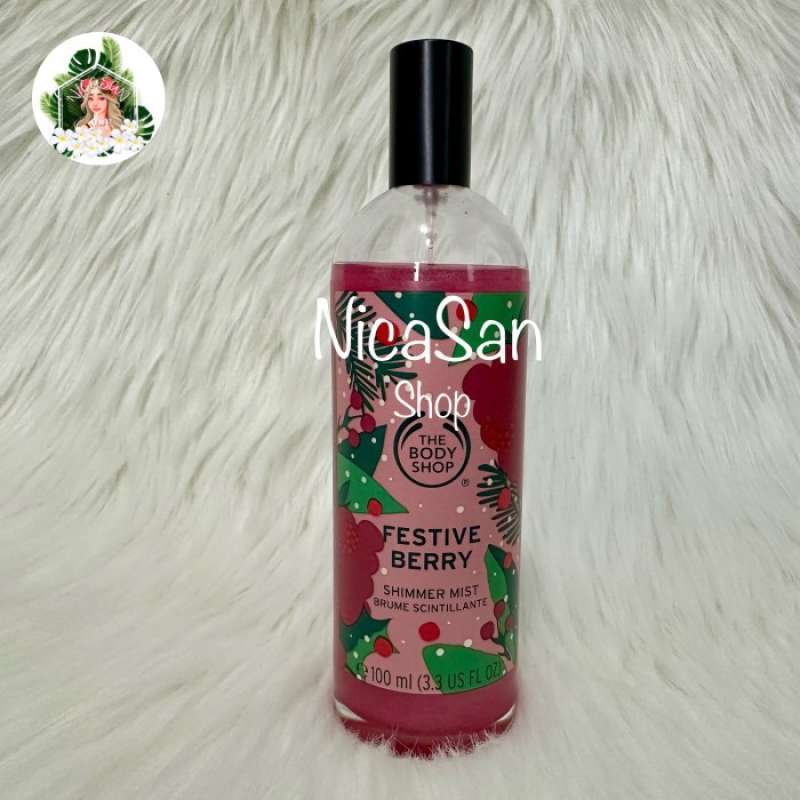 Jual The Body Shop FESTIVE BERRY Shimmer Mist 100ml Parfum Body