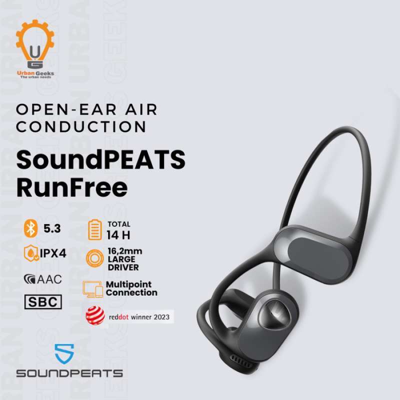 Jual Headset Bluetooth Bone Conduction Soundpeats Runfree Lite