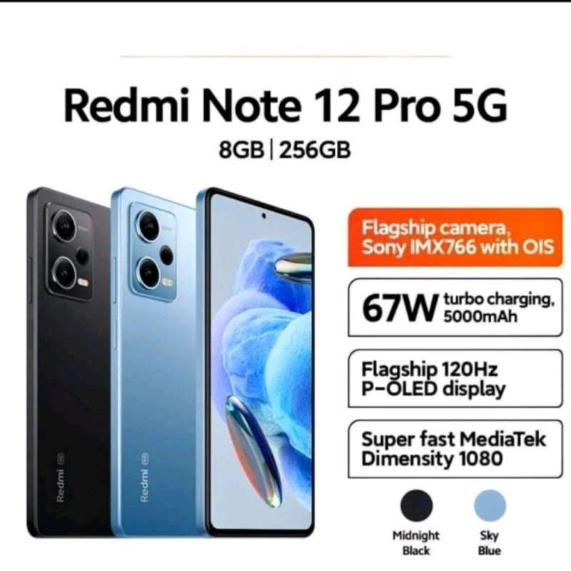 Xiaomi Redmi note 12 pro 5G 8/256 Garansi Resmi