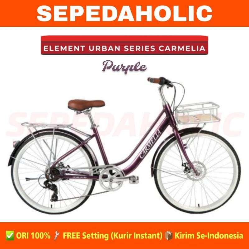 Sepeda City Bike ELEMENT CARMELIA 26 Inch Urban Classic Keranjang