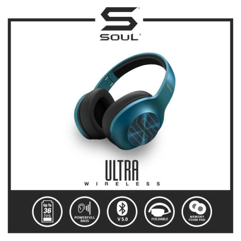 Promo Soul Ultra Wireless Bluetooth Headphone Over Ear Bass Diskon