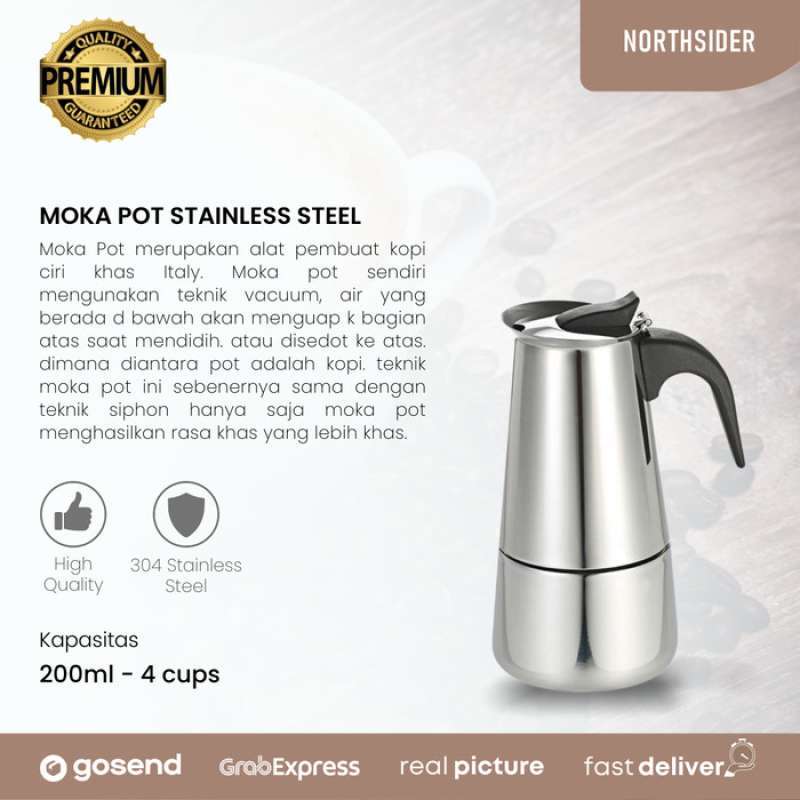 Promo Moka pot Kopi stainless steel coffee espresso maker mokapot