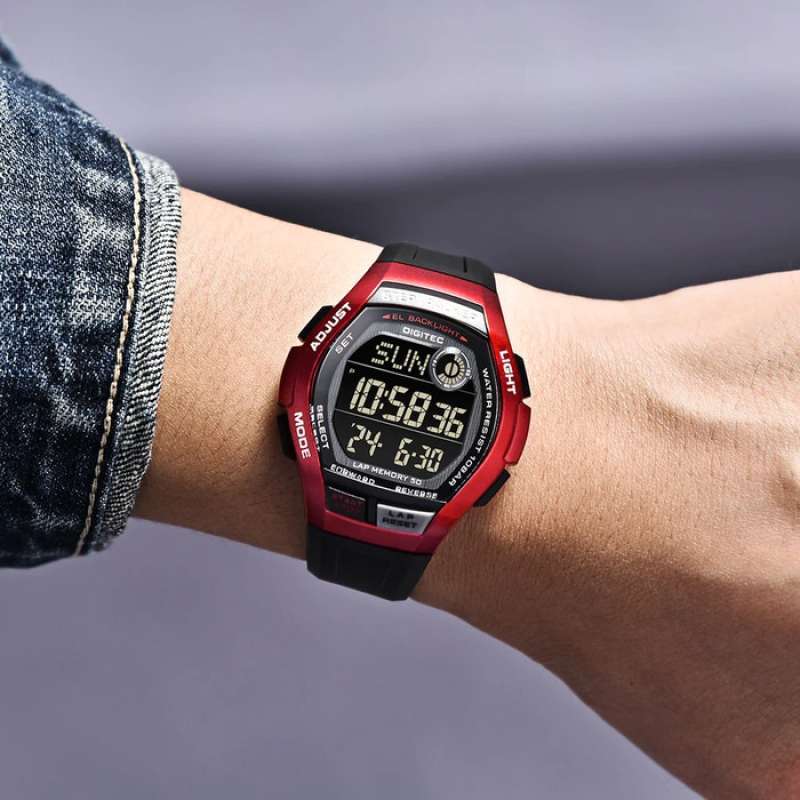 Promo JAM TANGAN PRIA DIGITAL DIGITEC STEP TRACKER BDA 3108T WATER