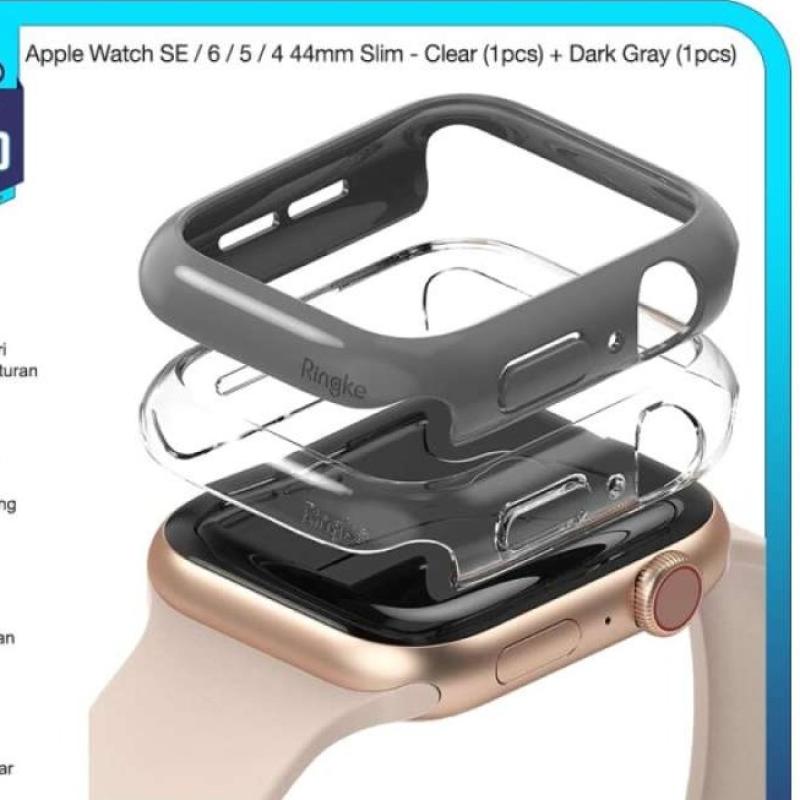 Ringke Apple Watch SE 44mm Slim Clear Dark Gray Softcase