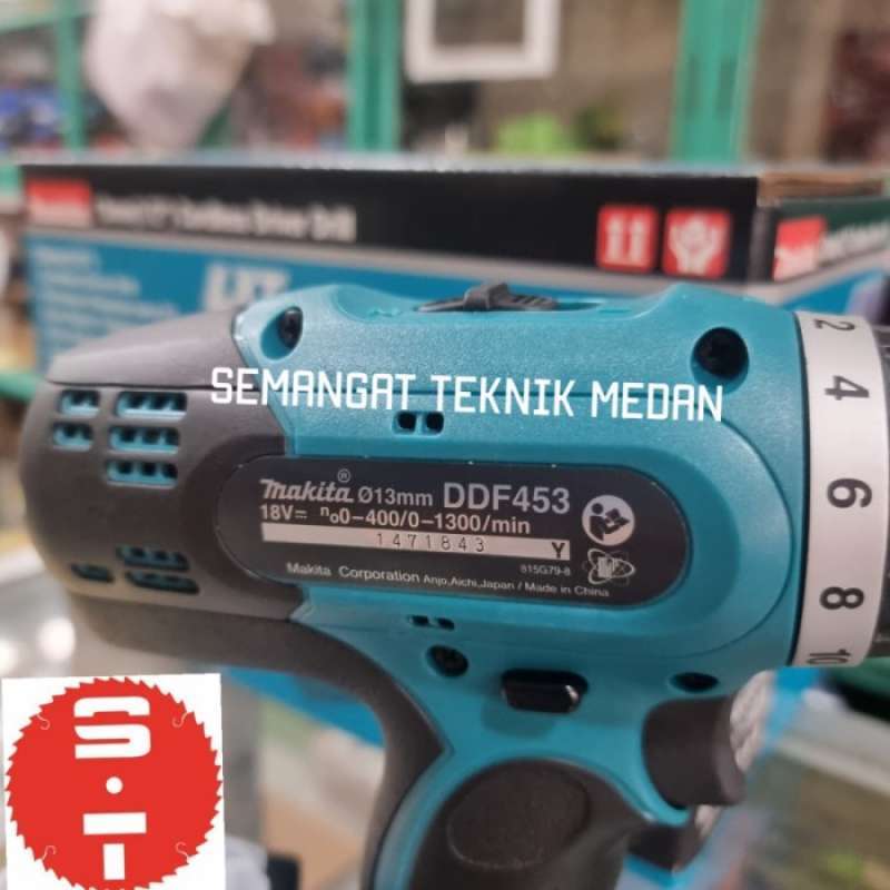 DDF453SFX7 CORDLESS DRILL BOR BATERAI 13mm 18V 3AH MAKITA DDF 453 DDF453 SFX7 Promo
