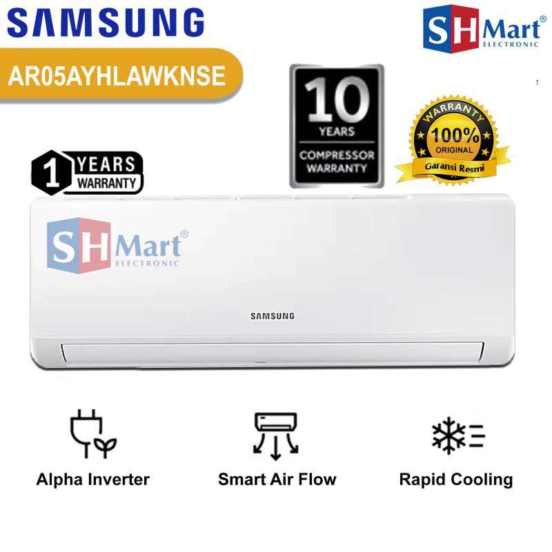 AC SAMSUNG 1/2 PK INVERTER ALPHA AR05AYHLAWKNSE AR05AYH GARANSI RESMI  (MEDAN)