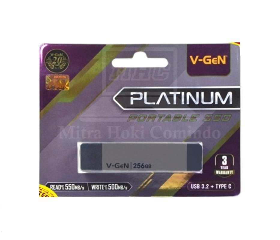 SSD EXTERNAL VGEN 256GB PORTABLE VGEN PLATINUM 256GB USB 3.1 TYPE C