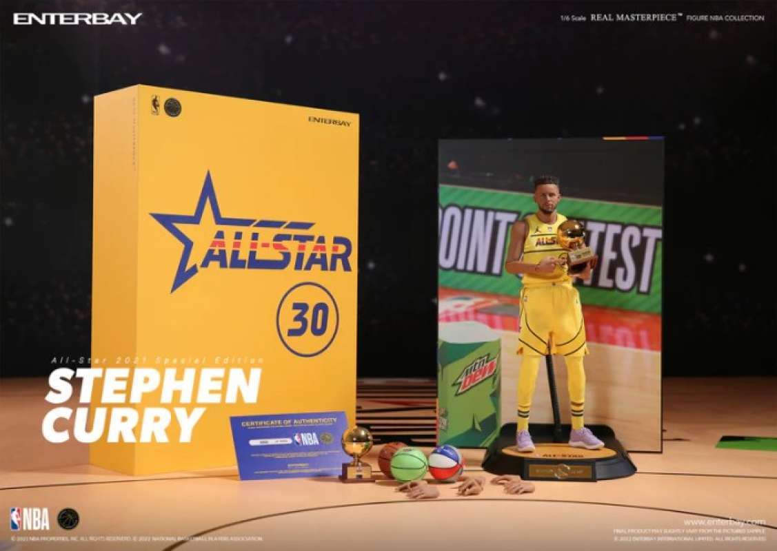 Promo 1 6 ENTERBAY STEPHEN CURRY 30 WARRIORS NBA FIGURE NO HOT