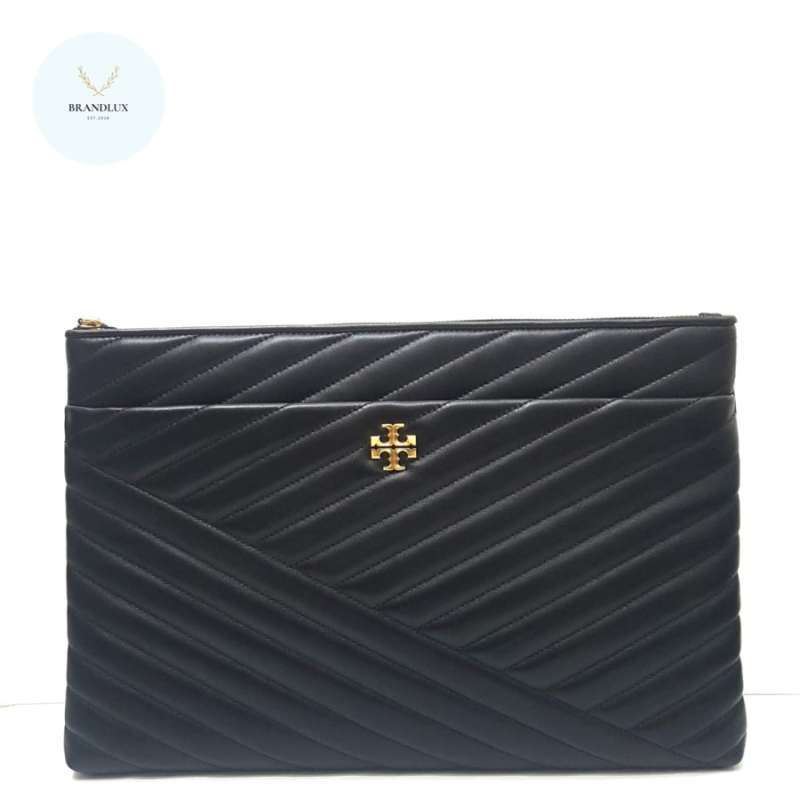 Tory burch kira chevron clutch bag sale