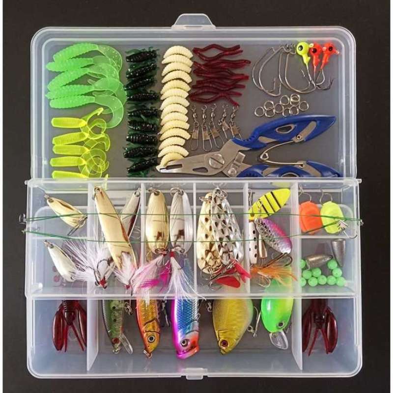 Cheap 25Pcs/Box Fishing Lures Kit with Single Hook Prevent Escape