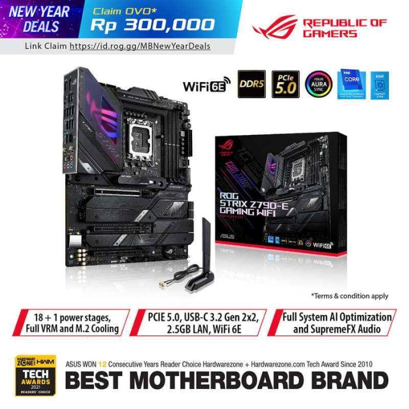 ASUS ROG STRIX Z790-E GAMING WIFI Intel Z790 LGA 1700 Motherboard