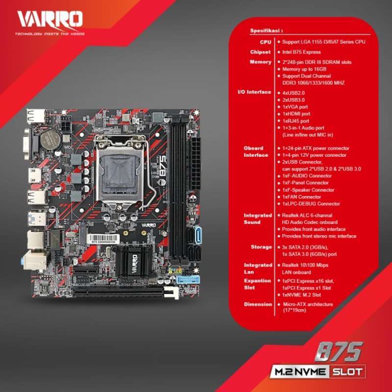 Motherboard varro h61 discount