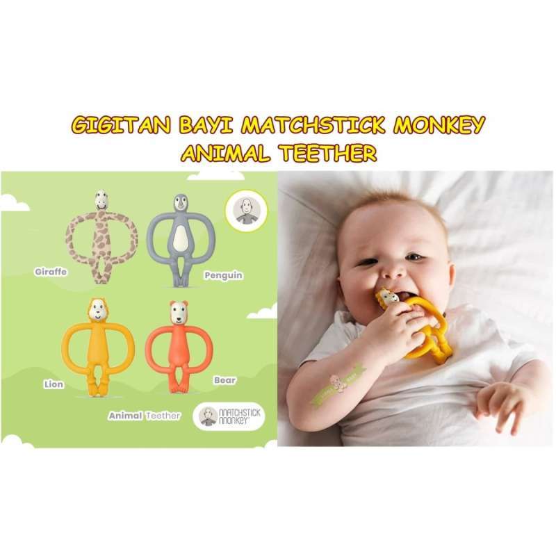 TEET63 GIGITAN BAYI TEETHER MATCHSTICK MONKEY TEETHER